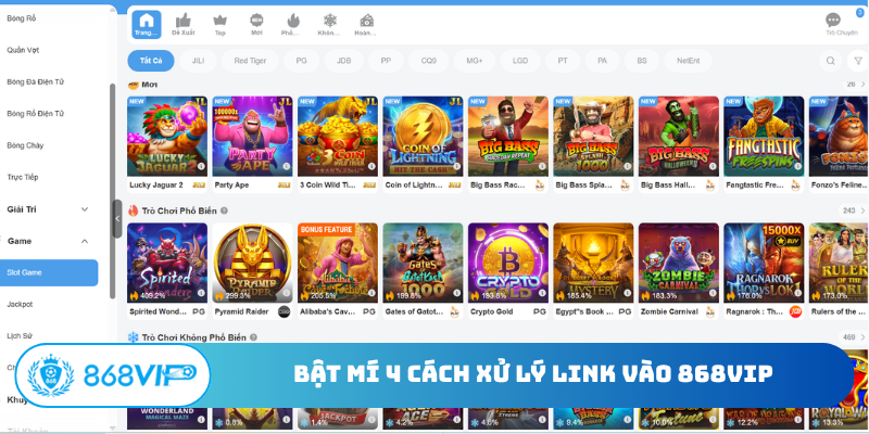 Bật mí 4 cách xử lý link vào 868Vip