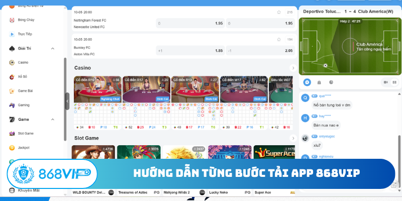 Hướng dẫn từng bước tải app 868Vip